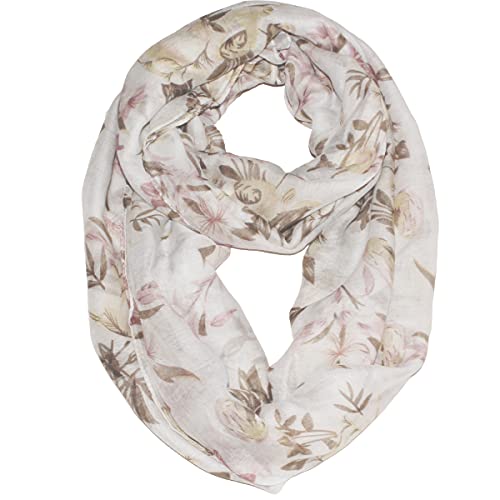 Fashion Lightweight Scarfs For Women Floral Print Many Style - color: 1403 R-white