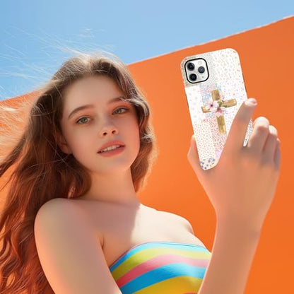 for iPhone 11 Pro Max 6.5'' Pink Flower Cross Christian Phone Case - color: Pink Flower Cross, size: iPhone 11 Pro Max
