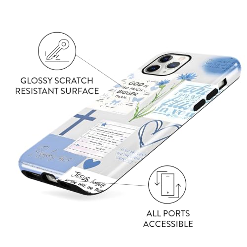Cute Blue Jesus Christian Phone Case for iPhone 11 Pro 5.8'' - color: Blue, size: iPhone 11 Pro