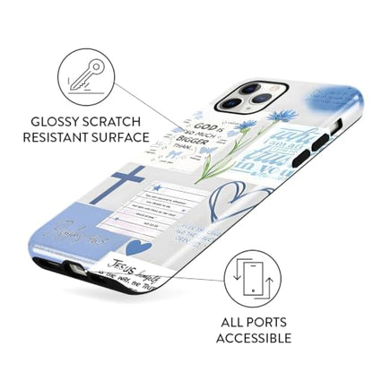 Cute Blue Jesus Christian Phone Case for iPhone 11 Pro 5.8'' - color: Blue, size: iPhone 11 Pro