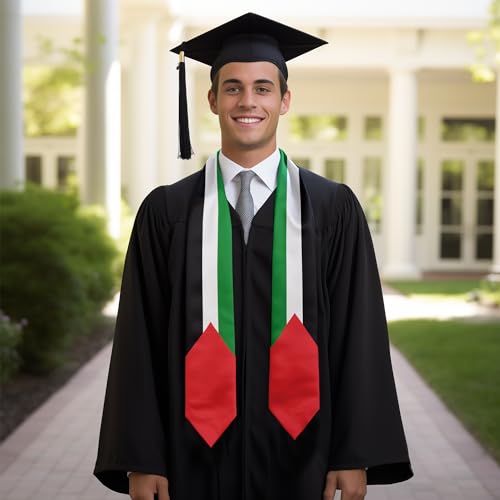 Graduation Flag Stole Sash Scarf Day Gifts - color: Palestine Flag