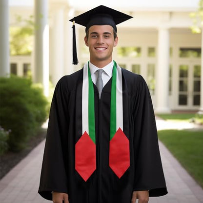 Graduation Flag Stole Sash Scarf Day Gifts - color: Palestine Flag
