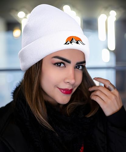 Jesus 3 Nail Cross Hat Christian Cross Beanies Women Hat Embroidery Nail Cross Winter Warm Knit - color: Sunset