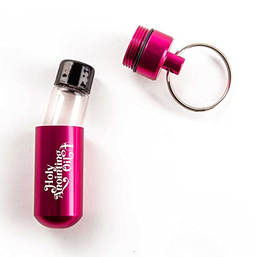 Logos Trading Post Anointing Oil Bottle with Pink Keychain Container - color: Pink