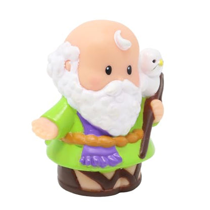 Little People Replacement Part for Fisher-Price Noah's Ark Playset B1266 - Includes Noah Dressed in Green Outfit - Dove on Shoulder
