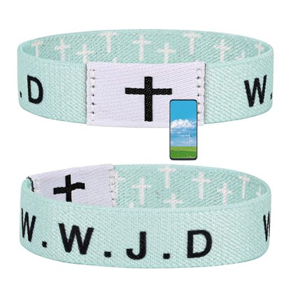 Daily Bible Verse WWJD Bracelet, Christian Jesus Bracelet for Women Men, Jesus Gift Wristband, WWJD Bracelet - What Would Jesus Do Bracelet - style: Green