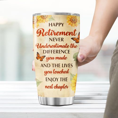 Never Forget The Difference You Make 20oz Inspirational Stainless Steel Tumbler, Motivational Quote Travel Mug for Teacher Appreciation, Coworkers, Nurses, Graduation Gifts - color: Teacher Appreciation K9
