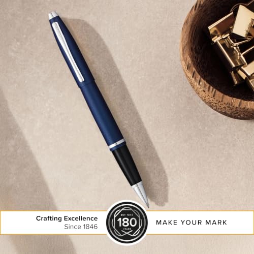 Cross Calais Rollerball Pen, Matte Metallic Midnight Blue, Black Ink - color: Matte Metallic Midnight Blue