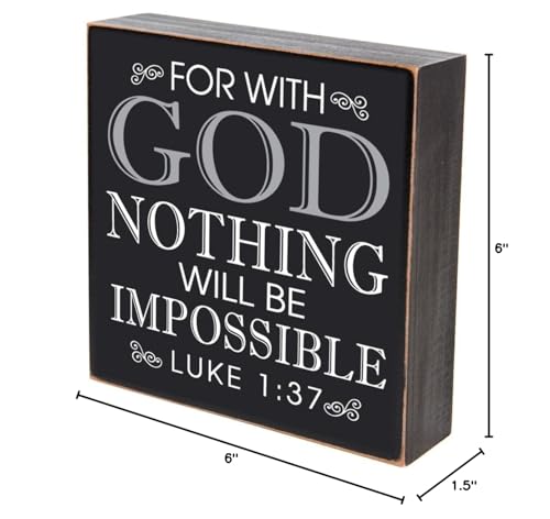 LifeSong Milestones for with God Nothing Will Be Impossible Wedding for Couple, House Warming Gift Ideas for Mr. and Mrs. Shadow Box 6"x6" (for with God)