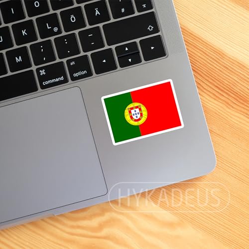 (3Pcs) Portugal Flag Stickers – Portuguese National Flag Vinyl Decals - color: Portugal