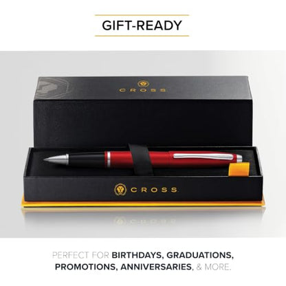 Cross Calais Rollerball Pen, Matte Metallic Crimson, Black Ink - color: Matte Metallic Crimson