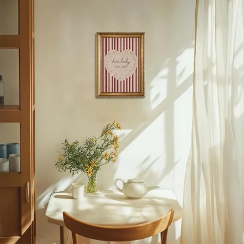 How Lucky Are We Gold Framed Wall Art12x16in - color: Gold Framed-10, size: 16"L x 12"W