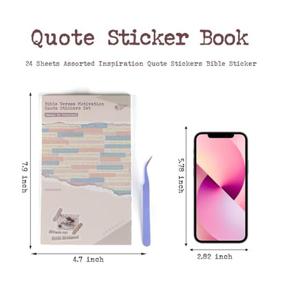 Quote and Sayings with Bible Verses Stickers for Journaling, 846Pcs Word Stickers, 24 Sheets Gold Foil Small Talk Sticker Book for Junk Journal Supplies, Scrapbooking, Bujo, Card Making - color: Quote and Bible Verse Sticker Book