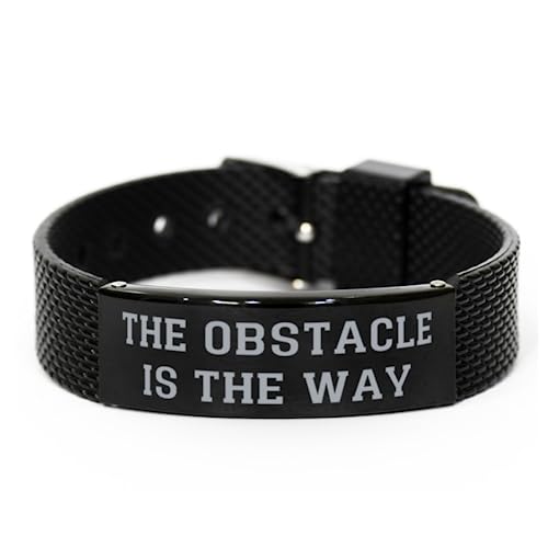The Obstacle is The Way, Inspirational Bracelet, Shark Mesh Bracelet, Motivational Jewelry, Inspirational Jewelry, Gift For Best Friend, Graduation Gifts,
