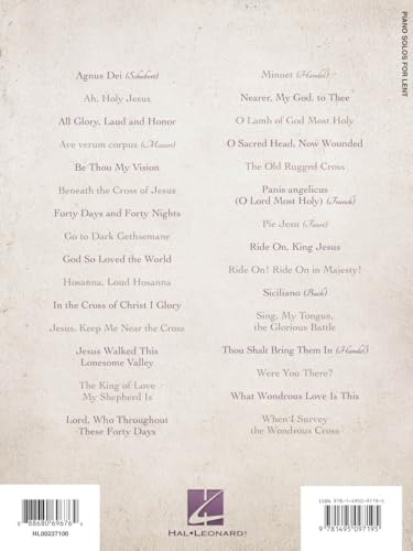 Piano Solos for Lent 30 Contemplative Hymns and Classical Piano Songs | Worship, Devotional, and Sacred Sheet Music for Church Musicians, Services, and Performances