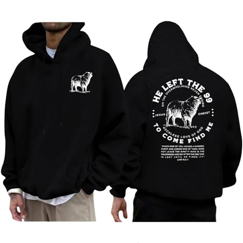 Christian Hoodies for Men Bible Religious Sweatshirts Jesus Hoodie - color: Black04, size: Small