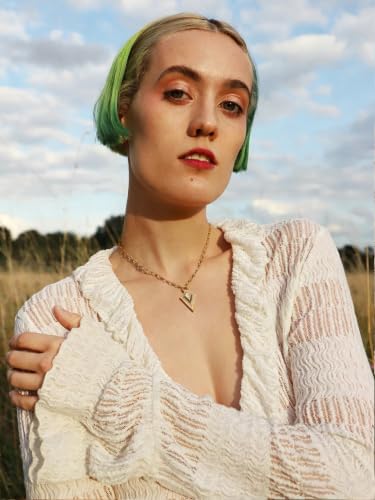 SOFYBJA Saint Benedict Necklace Drop 18K Gold Toggle Medallion Coin Cross Pendant Necklaces Religious Jewelry Catholic Gift for Women - color: Gold Zircon Triangle