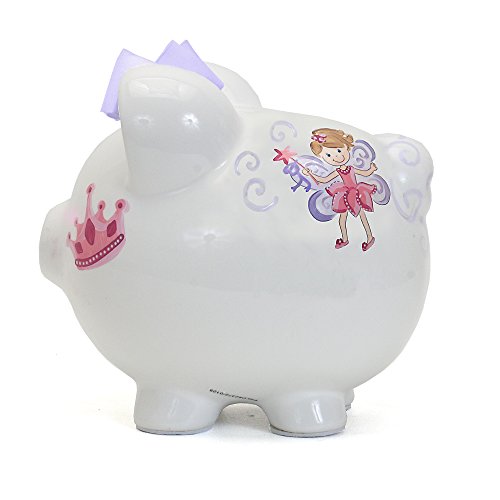 Child to Cherish Ceramic Piggy Bank for Girls, Magic Fairy Castle - color: Magic Fairy Castle