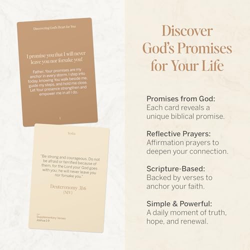 Yesha 52 Heavenly Promises Pocket Bible Verse Cards | Discovering God's Heart for You | Compact Christian Affirmation Cards for Daily Devotional Prayer | Premium Pocket-Size Faith Gift for Men & Women