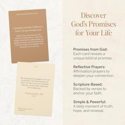 Yesha 52 Heavenly Promises Pocket Bible Verse Cards | Discovering God's Heart for You | Compact Christian Affirmation Cards for Daily Devotional Prayer | Premium Pocket-Size Faith Gift for Men & Women