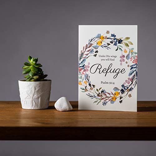 DIVERSEBEE Inspirational Christian Greeting Cards of Encouragement (Floral) - color: Floral