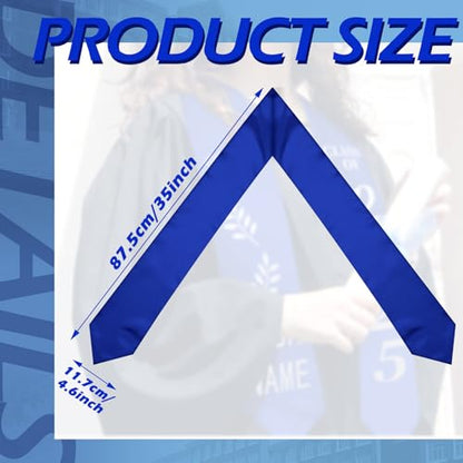 Geyoga 24 Pcs Graduation Stole Bulk Sublimation Blank 70 in - color: Blue
