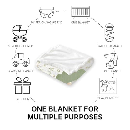 Personalized Cowboy Goose Blanket, Custom Baby Throw - color: #Ver13