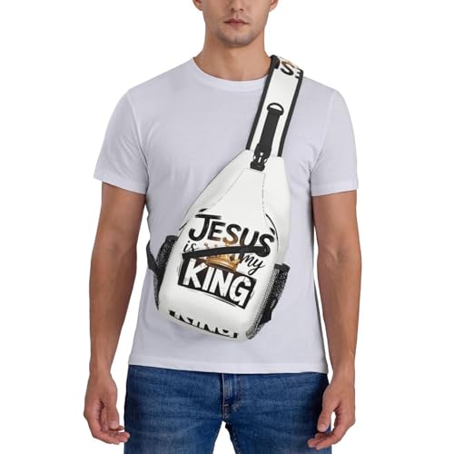Jesus Crossbody Sling Bag For Women Men Fashion Jesus Is King Chest Bag Shoulder Sling Backpack Daypack For Sport Travel Hiking - color: Jesus is King 3