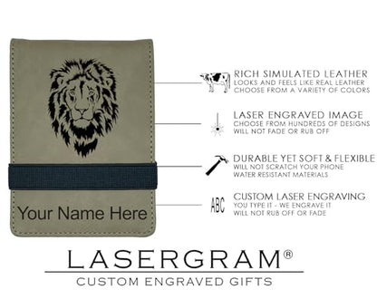 LaserGram Mini Padfolio with Notepad and Pen, Christian Cross, Personalized Engraving Included (Light Brown) - color: Light Brown
