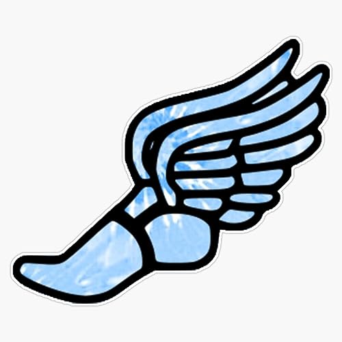 Cross Country Running Shoe Vinyl Stickers 3 Pack 3 Inch