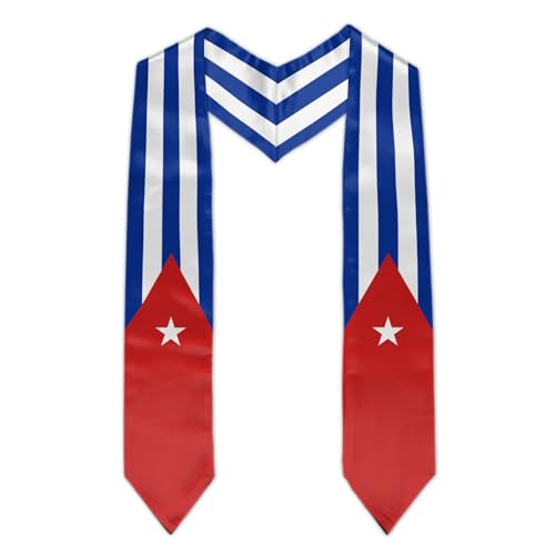 Graduation Flag Stole Sash Scarf Day Gifts - color: Cuba Flag