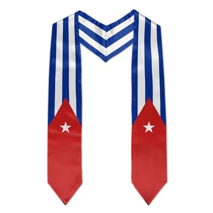 Graduation Flag Stole Sash Scarf Day Gifts - color: Cuba Flag