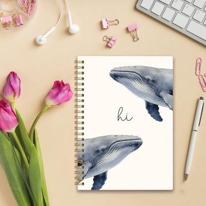 Cute Ocean Animal Humpback Whale Gift Journal Notebook for Women Girl - color: HumpbackWhale
