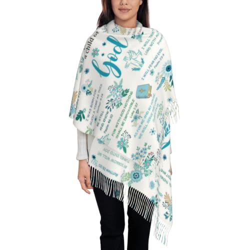 Christian Gifts Prayer Scarf Shawls For Women Inspirational Bible Verses Wrap Scarf For Teacher Mother'S Day - color: I Am a Child of God B