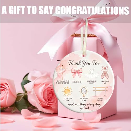 Ballet Christmas Ornaments 2026, Dance Teacher Appreciation Gifts - Thank You Gifts, Ceramic Inspirational Dance Ornament for Ballerinas Lover, Enthusiasts, Teacher Dancer Gift Ideas - color: Dance