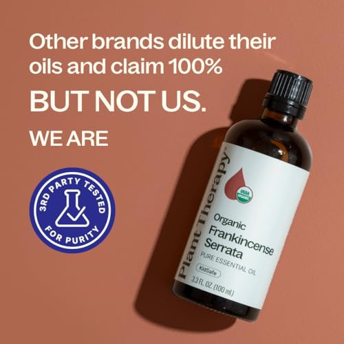 Plant Therapy Organic Frankincense Serrata Essential Oil 100 mL (3.3 oz) - size: 3.3 Fl Oz (Pack of 1)