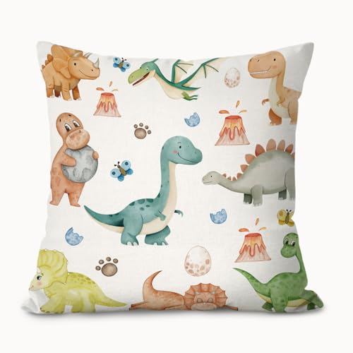 Dinosaur Kids Pillow Cover,Baby Nursery Decor 18x18 Pillow Cover - color: Dinosaur