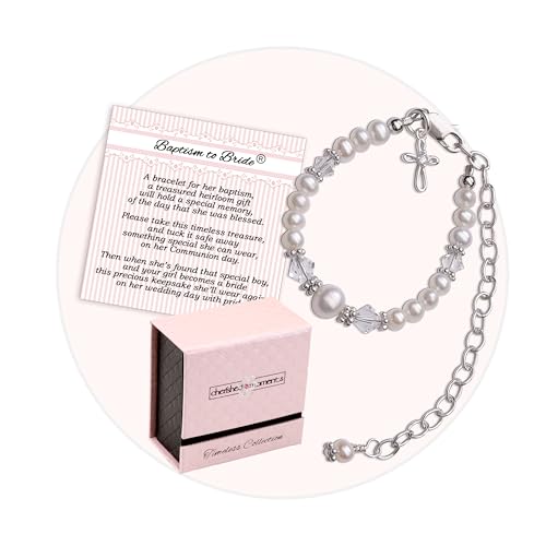 Cherished Moments Baptism to Bride Bracelet .925 Silver or 14K Gold-Plated - color: Silver Girl