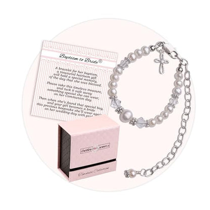 Cherished Moments Baptism to Bride Bracelet .925 Silver or 14K Gold-Plated - color: Silver Girl