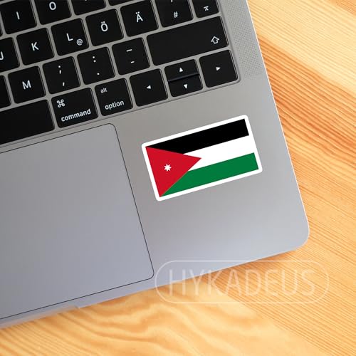(3Pcs) Jordan Flag Sticker – Jordanian Stickers, Country Flag Vinyl Decal - color: Jordan