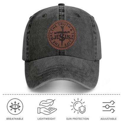 Christian Hats for Men Women Religious Gifts - color: Jesus- Black