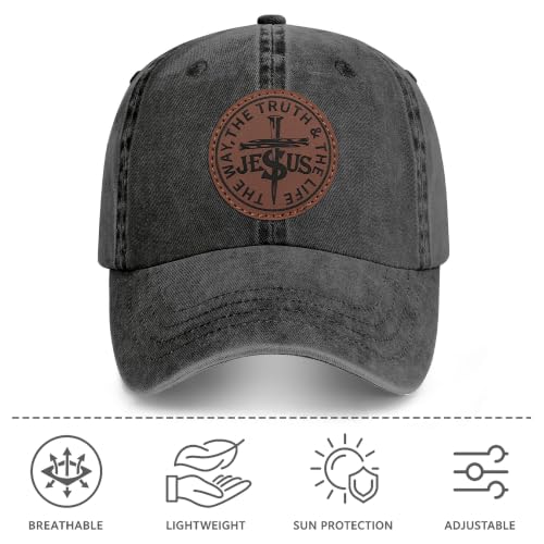 Christian Hats for Men Women Religious Gifts - color: Jesus- Black