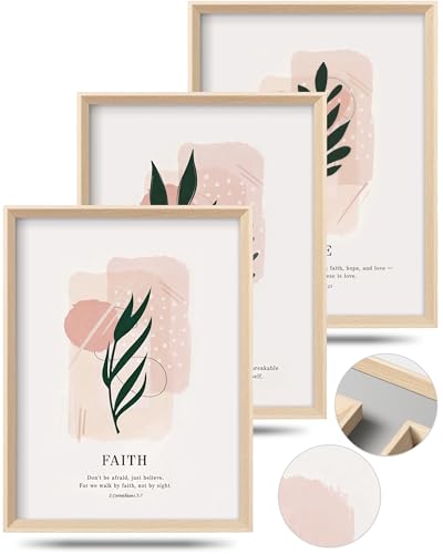 HesenDot Faith Hope Love Framed Wall Art,12x16IN High Wood Frame Design - color: High Frame Faith Hope Love