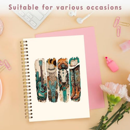 Lacama Cowgirl Notebook Journals Planner Western Cowgirl Gifts for Women, Retro Western Cow Cowgirl Gifts, Western School Office Supplies, A5 Hardcover Spiral Notebook chool Office Supplies - color: Cowgirl