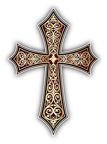Ornamental Cross Religion Decorative Scrapbooking Sticker Waterproof Vinyl Stickers for Water Bottle, Laptop & Phone Case – 50 Pack