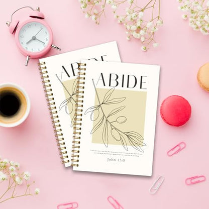 Bible Verse Journaling Notebooks for Women, Christian Women Gifts, Inspirational Christian Spiral Notebook Journal for Teen Girls, John 15:5, 5.8x8.3 in - color: John 15:5