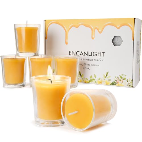 6 Pack Clear Cup Filled Beewaxs 12-Hour Beeswax Prayers Candle,Long Burn,Burn Clean and Smokeless to Dreading Church Spa Diner Holidays Party - size: 6 Pack-12 Hour Burn