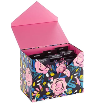 Hallmark All Occasion Cards, Assorted 24-Pack with Organizer Box (Floral) - size: 4 Sets