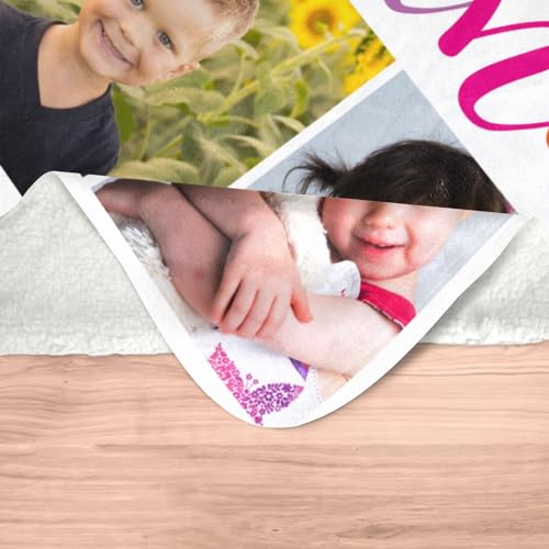 inkArts Custom Blanket with Photo, Personalized Blanket, Customized Photo Blankets, Customizable Picture Blankets, Personalized Photo Gifts for Kid Baby Girl Boy Pet - color: 4 Photos