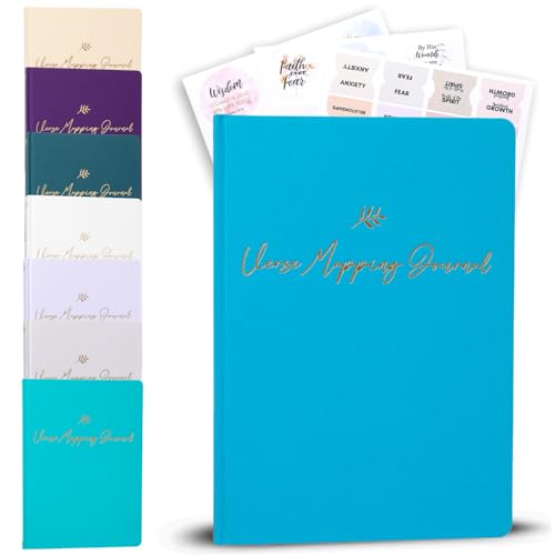 Graceful By Design Linen Bible Verse Mapping Journal (Ocean Blue, B5 (7" x 10")) - color: Ocean Blue